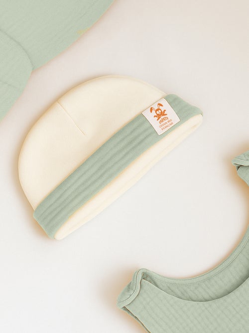 Cappellino nascita in cotone biologico - Kiabi