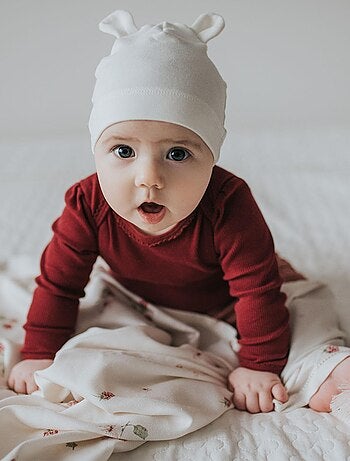 Cappellino orsetto per bambini in bambù "uni", comfort e protezione | SEVIRA KIDS