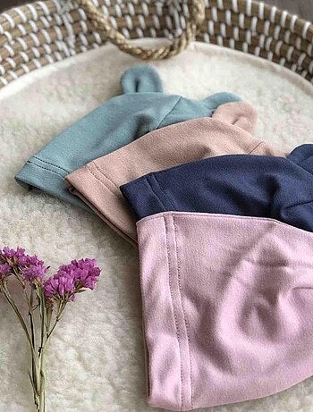 Cappellino orsetto per bambini in bambù "uni", comfort e protezione | SEVIRA KIDS