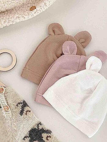 Cappellino orsetto per bambini in bambù "uni", comfort e protezione | SEVIRA KIDS