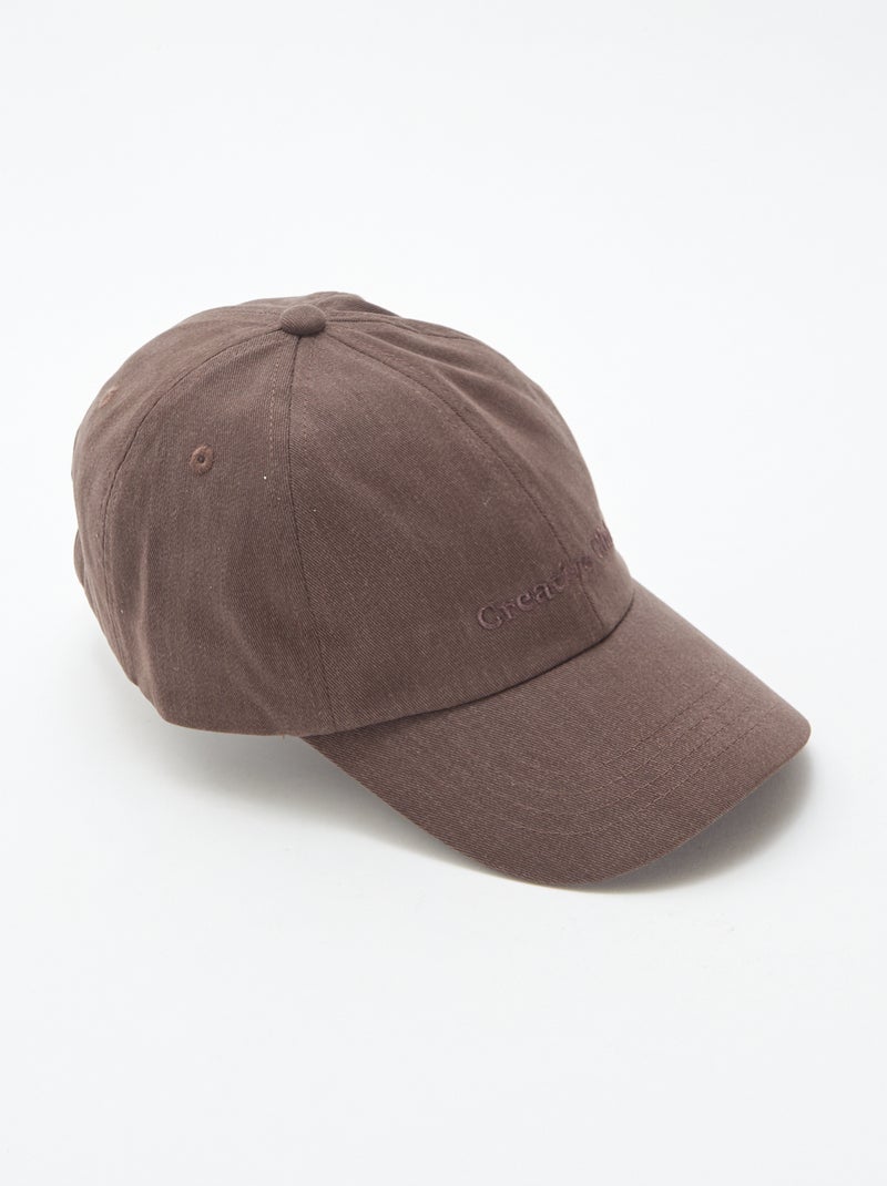 Cappellino ricamato 'Creative Club' Marrone - Kiabi
