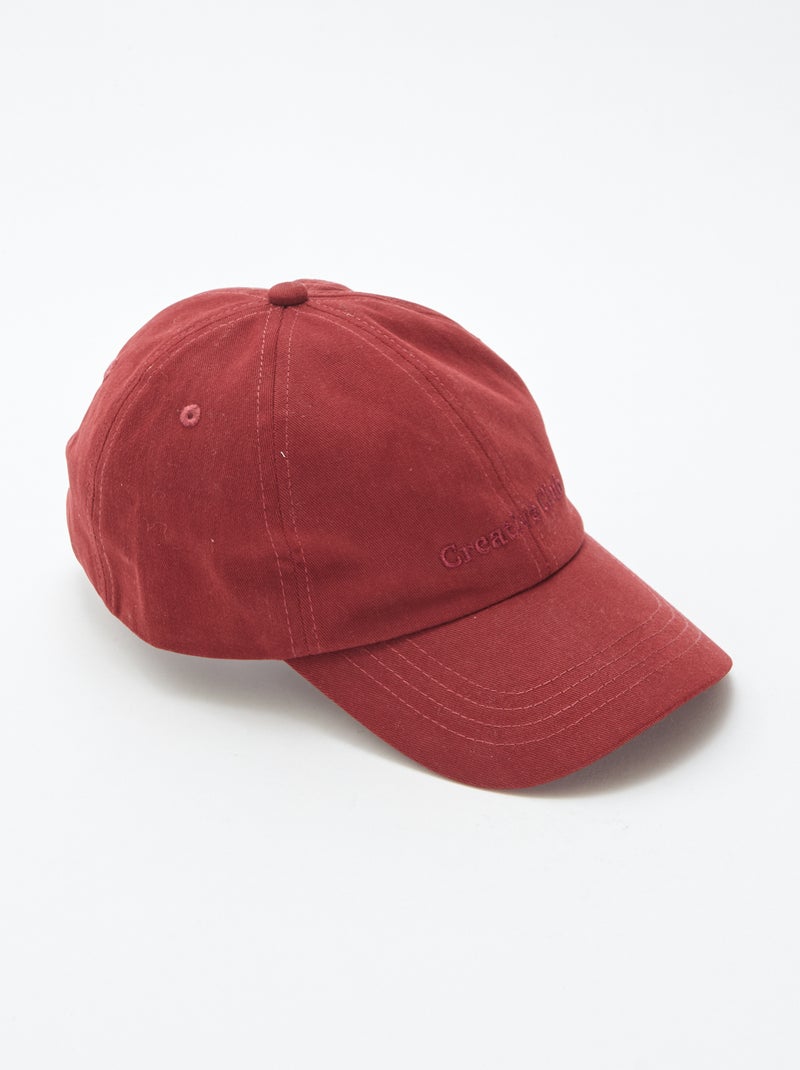 Cappellino ricamato 'Creative Club' Rosso - Kiabi