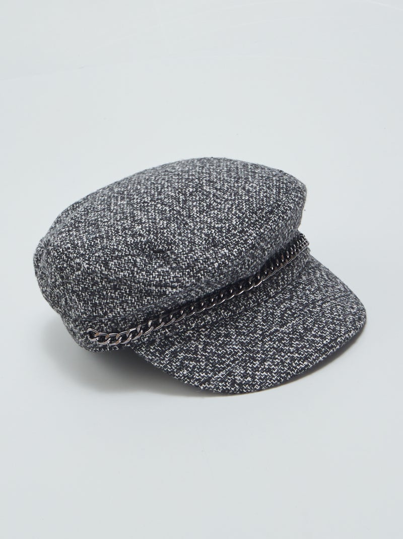 Cappellino stile 'baker boy' NERO - Kiabi