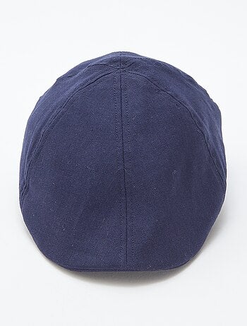 Cappellino stile newsboy effetto lino