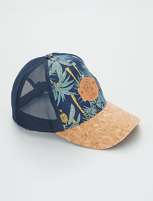 Cappellino stile tropicale con visiera in sughero - BLU - Kiabi - 6.00€