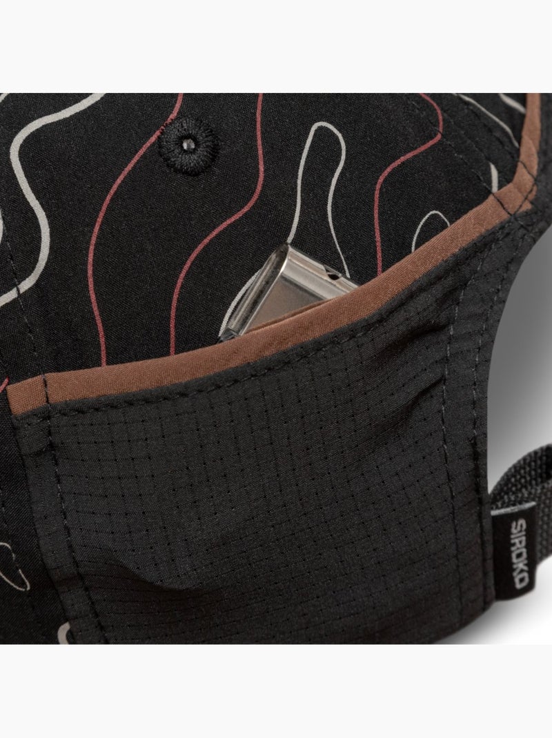 Cappellino tecnico escursionismo tasche uomo e donna whitney 5 panel Nero - Kiabi