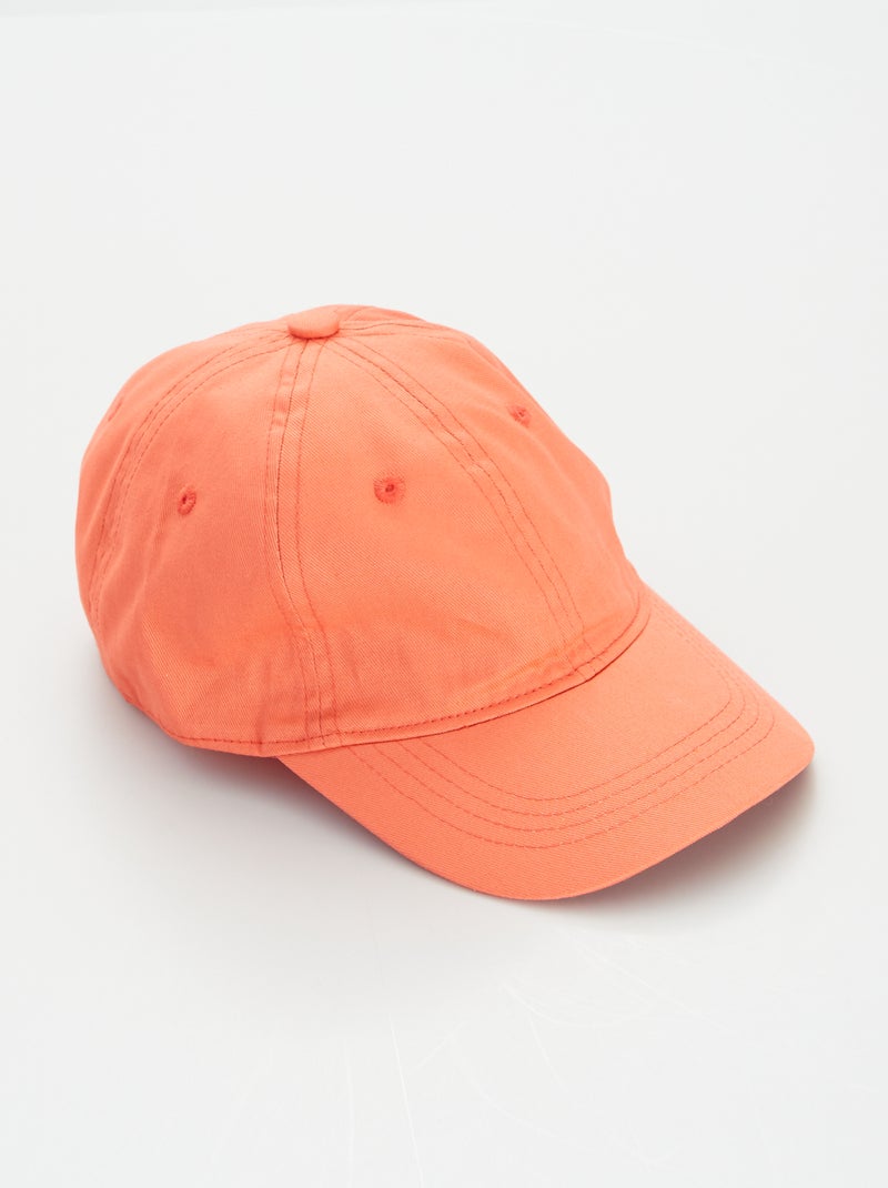 Cappellino tinta unita rosso corallo - Kiabi