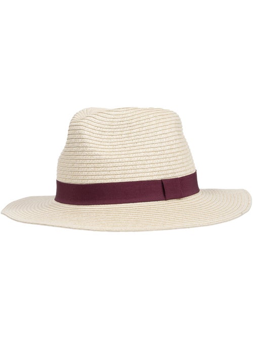 Cappello 100% carta paglia leggera, interno regolabile da 52 a 58 cm donna - Kiabi