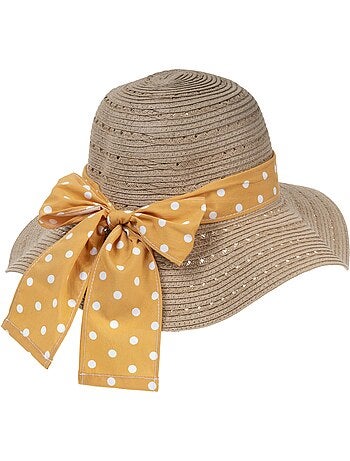 Cappello 100% carta paglia leggera, interno regolabile da 52 a 58 cm donna Isotoner