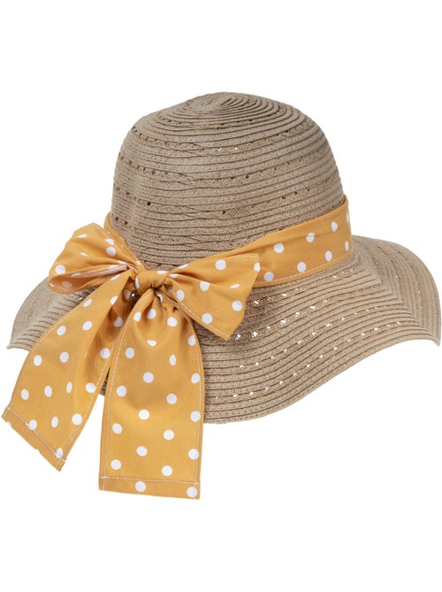 Cappello 100% carta paglia leggera, interno regolabile da 52 a 58 cm donna Isotoner - Kiabi