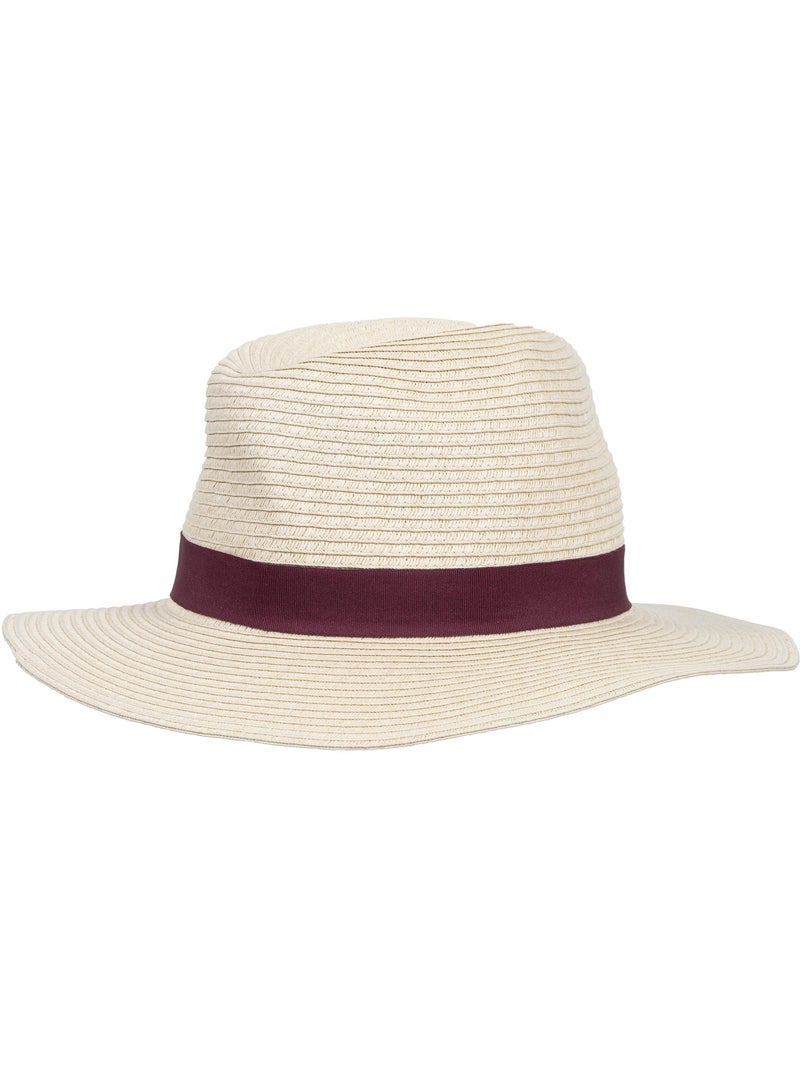 Cappello 100% carta paglia leggera, interno regolabile da 52 a 58 cm donna Isotoner Bordeaux - Kiabi