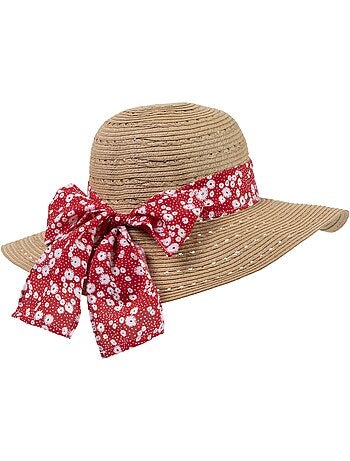 Cappello 100% carta paglia leggera, interno regolabile da 52 a 58 cm donna Isotoner