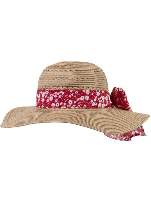 Cappello 100% carta paglia leggera, interno regolabile da 52 a 58 cm donna Isotoner - Kiabi