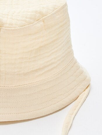 Cappello a secchiello in garza di cotone