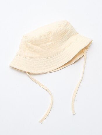 Cappello a secchiello in garza di cotone