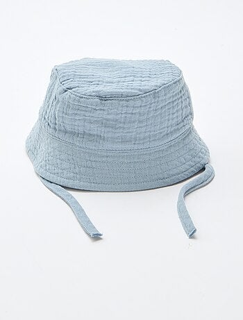 Cappello a secchiello in garza di cotone