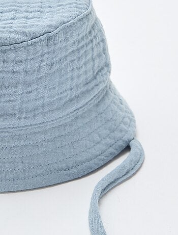 Cappello a secchiello in garza di cotone