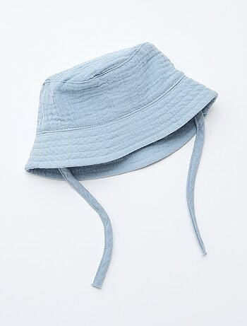 Cappello a secchiello in garza di cotone
