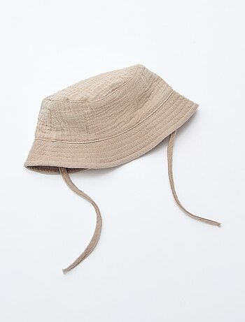 Cappello a secchiello in garza di cotone