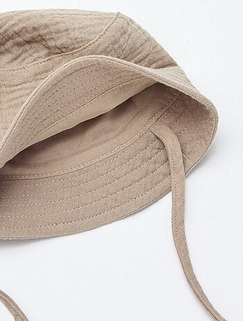 Cappello a secchiello in garza di cotone