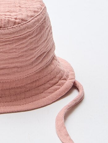 Cappello a secchiello in garza di cotone