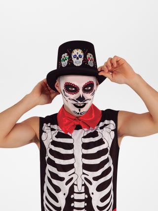 Cappello alto 'El dia de los muertos'