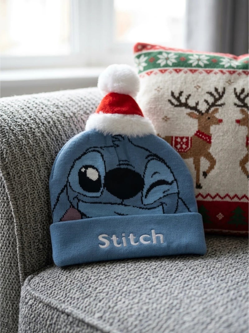 Cappello bambino lavorato a maglia stitch disney Blu - Kiabi