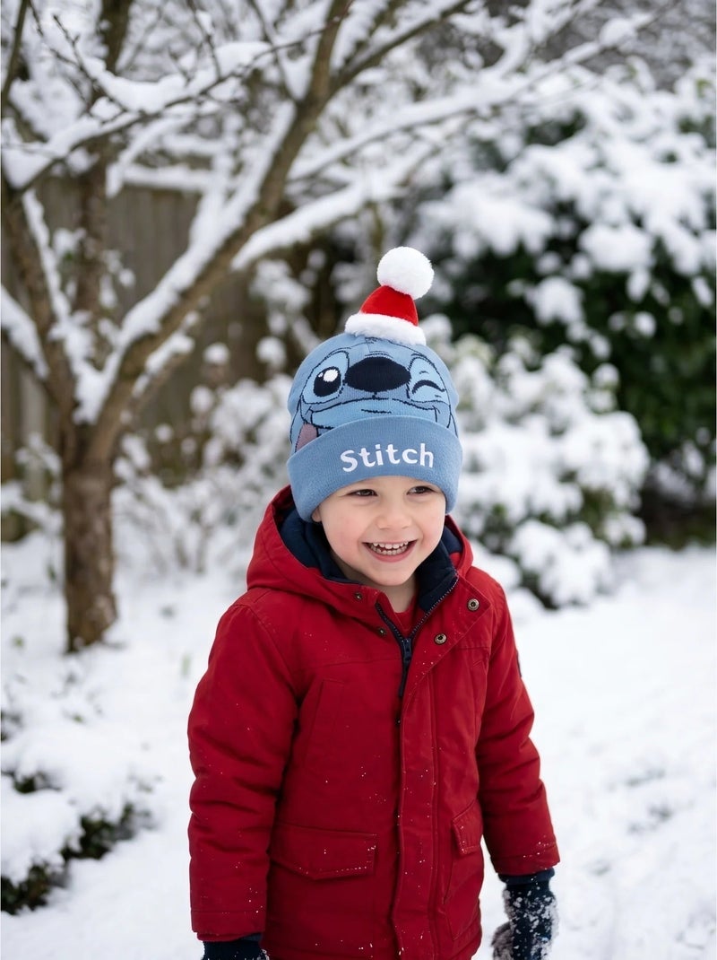 Cappello bambino lavorato a maglia stitch disney Blu - Kiabi