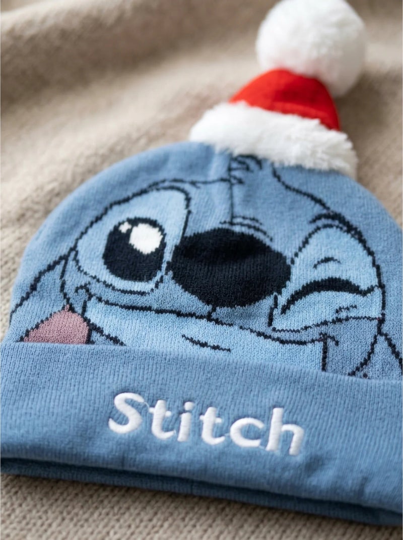 Cappello bambino lavorato a maglia stitch disney Blu - Kiabi