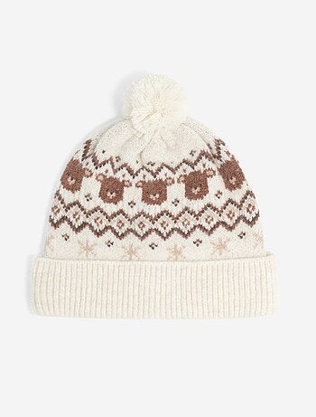 Cappello con pompon stampato