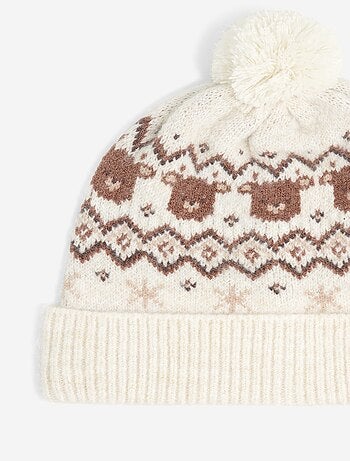 Cappello con pompon stampato
