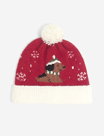 Cappello con pompon stampato