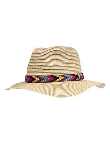 Cappello 100% carta paglia leggera, interno regolabile da 52 a 58 cm donna Isotoner