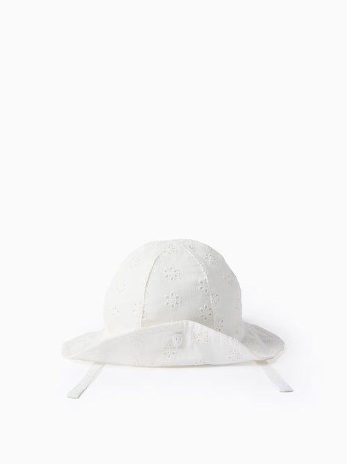 Cappello da sole in cotone con broderie anglaise - Kiabi