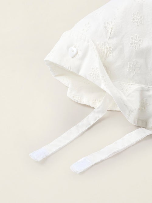 Cappello da sole in cotone con broderie anglaise - Kiabi