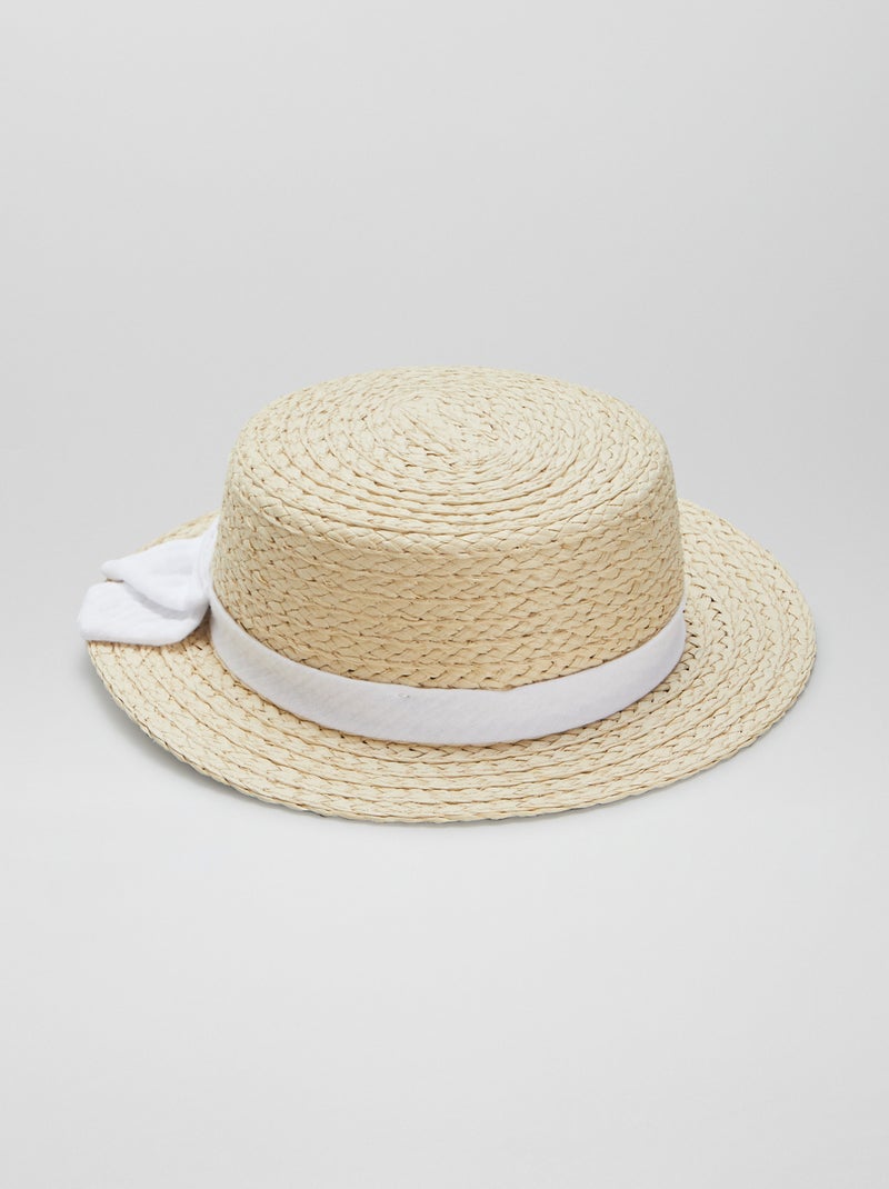 Cappello di paglia BIANCO - Kiabi