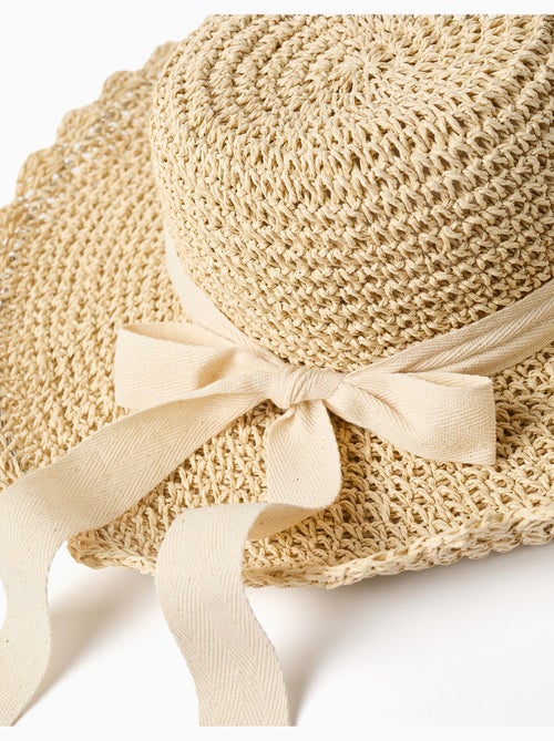 Cappello di paglia con fiocco decorativo - Kiabi