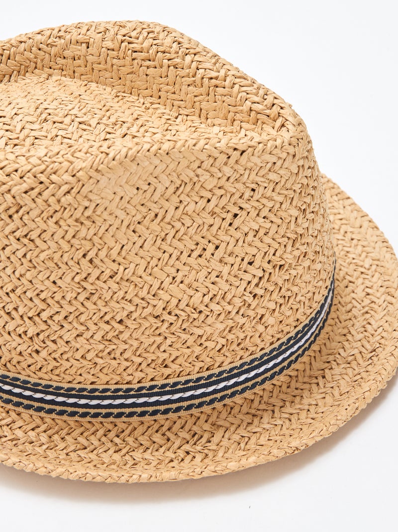 Cappello di paglia in carta intrecciata Beige - Kiabi