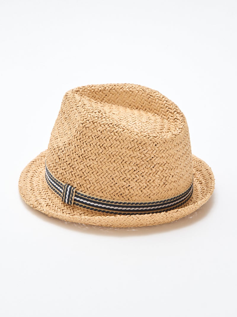 Cappello di paglia in carta intrecciata Beige - Kiabi