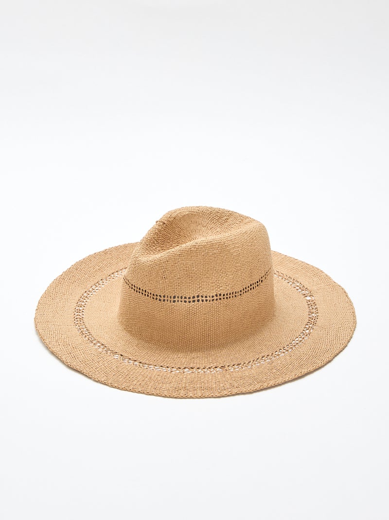 Cappello di paglia modello Borsalino Beige - Kiabi