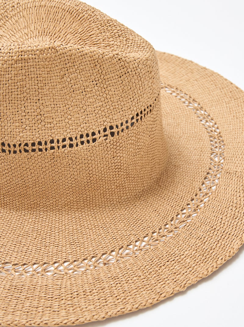 Cappello di paglia modello Borsalino Beige - Kiabi