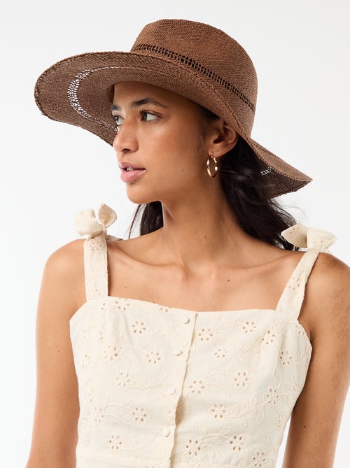 Cappello di paglia modello Borsalino - Kiabi