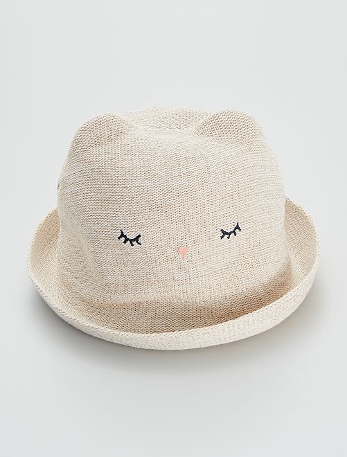 Cappello di paglia morbido fantasia - BEIGE - Kiabi - 7.00€