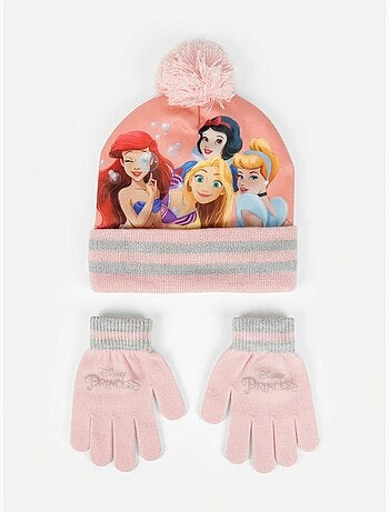 Cappello e guanti princesses disney bambino