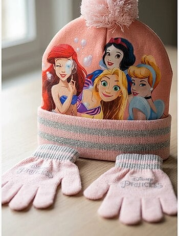 Cappello e guanti princesses disney bambino