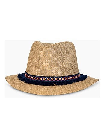 Cappello fedora effetto paglia Kebello