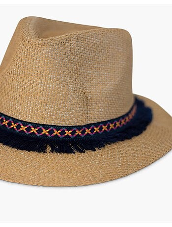Cappello fedora effetto paglia Kebello