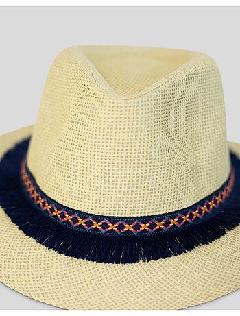 Cappello fedora effetto paglia Kebello