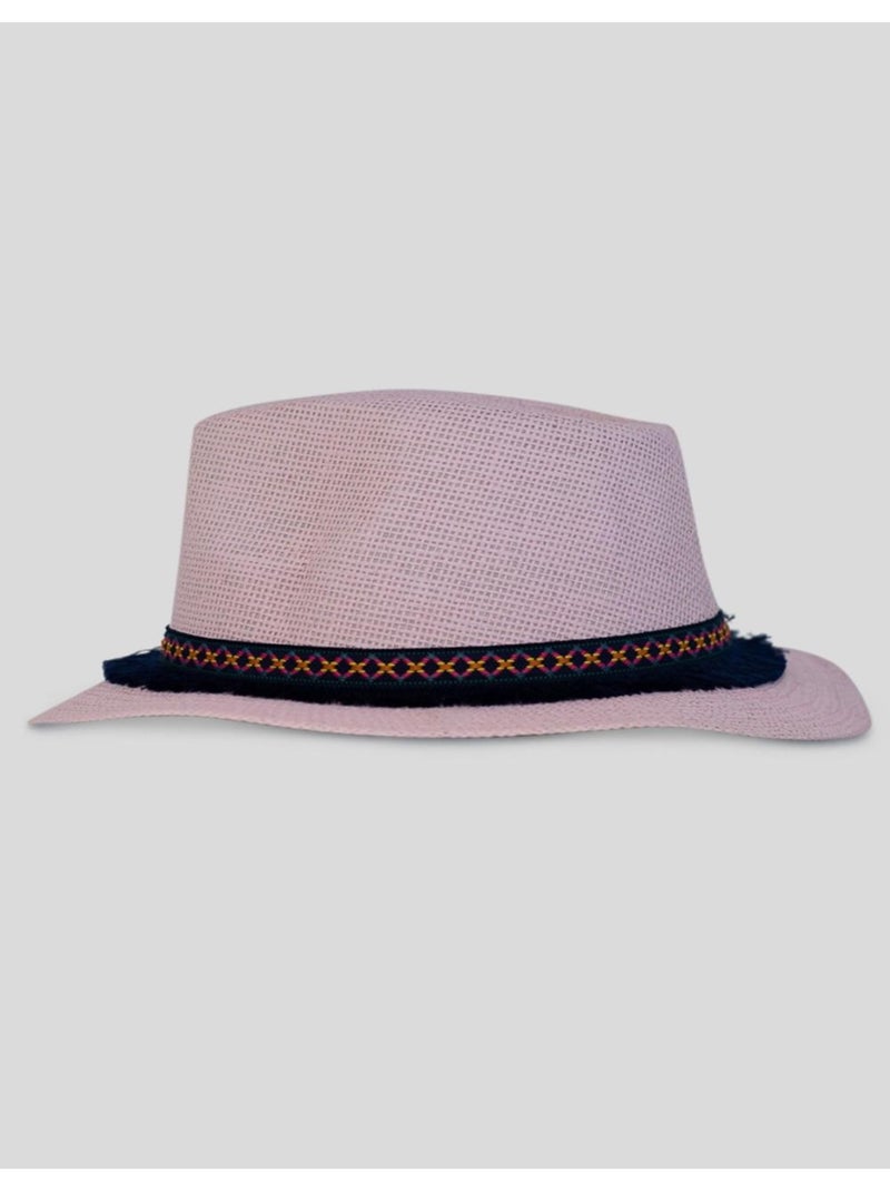 Cappello fedora effetto paglia Kebello Rosa - Kiabi