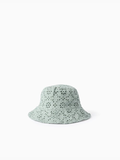 Cappello in cotone con broderie anglaise - Kiabi